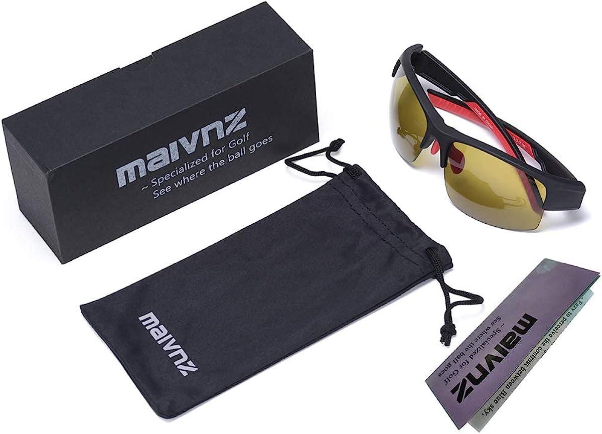 maivnz High Definition Golf Ball Finder Sport Glasses for Men Women Golf  Sunglasses Golf Glasses Golf Sports Eyewear MZ861 Black Frame Green Golf  Lens