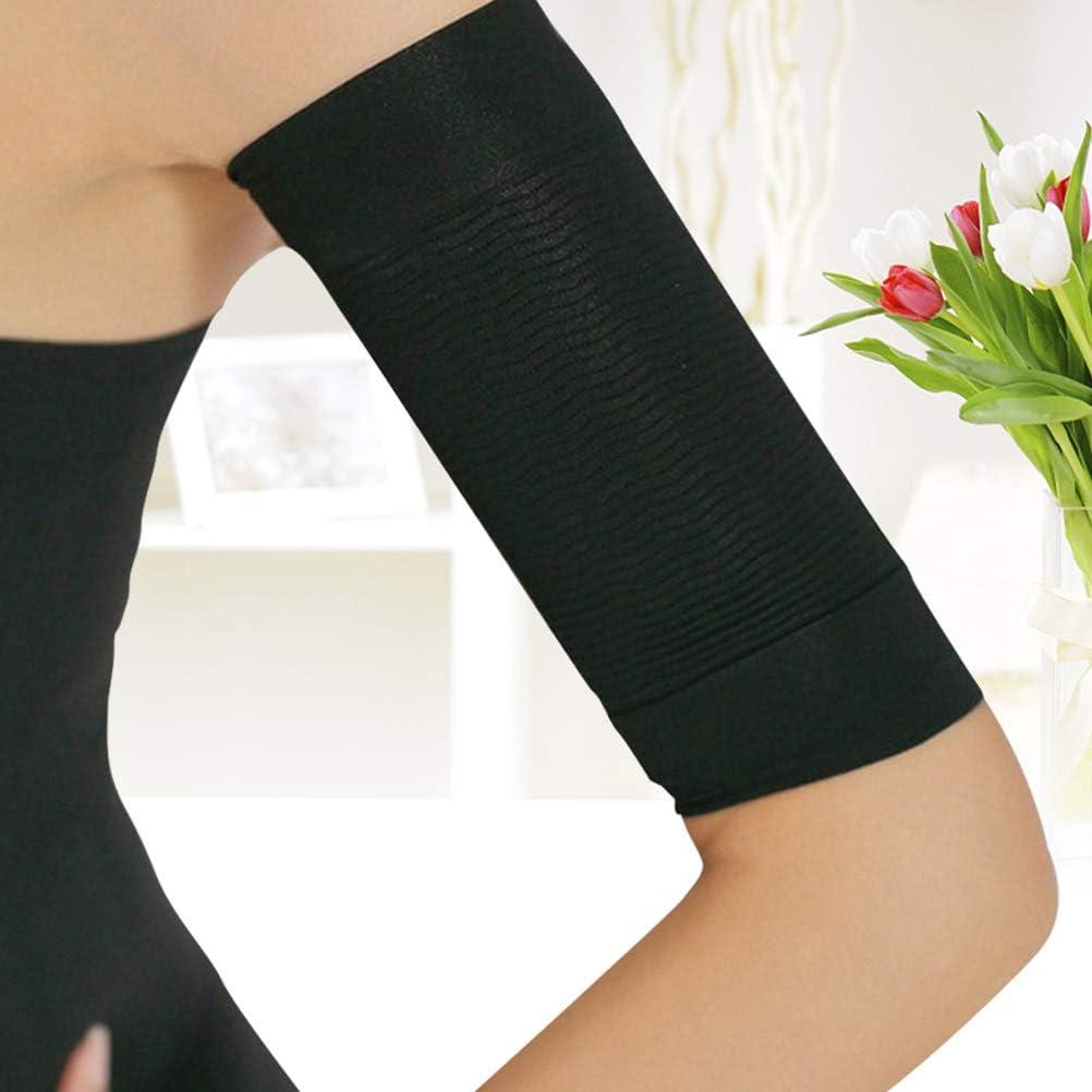 2 Pair Arm Slimming Shaper, Arm Compression Sleeve Weight Loss Upper Arms  Sleeve for Women - Black, Beige