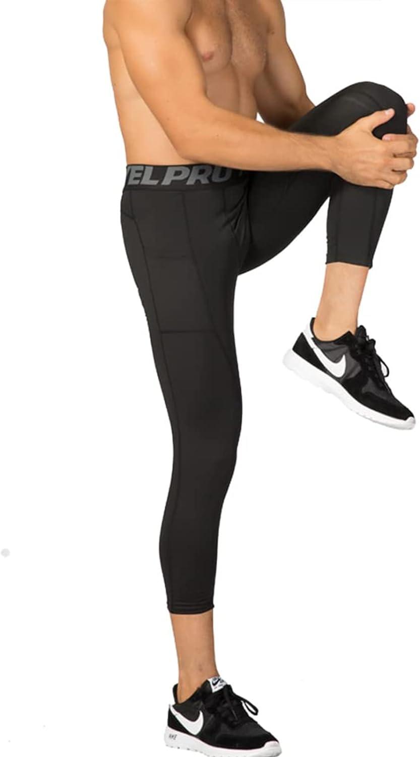Boys Nike pro spandex 3/4 Running Compression Tights Medium Black