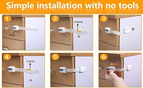 Safe Locks For Baby Drawers Vmaisi Baby Proofing Magnetic Cabinet Locks 12 Pack - Childproof Your House 12 Pack Baby Locks For Cabinets