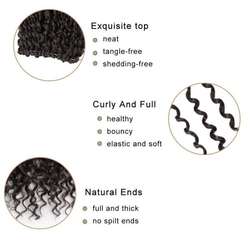 7 Packs Passion Twist Hair 18 inch Water Wave Crochet Braids Hair