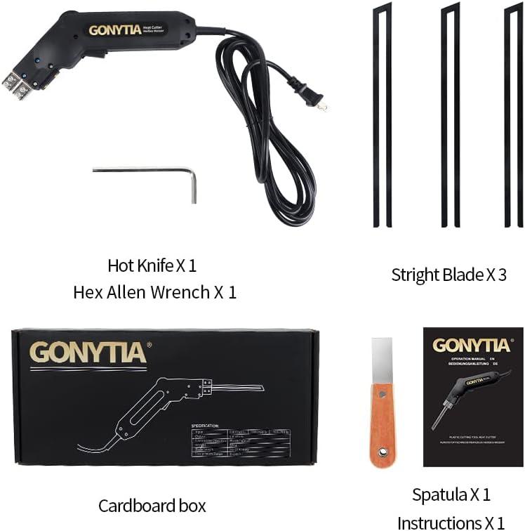 GONYTIA GT-1 Hot Knife Foam Cutter Pro Styrofoam Cutting Tool Kit Electric  Hot Knife heat cutter with 3 Blades & Accessories