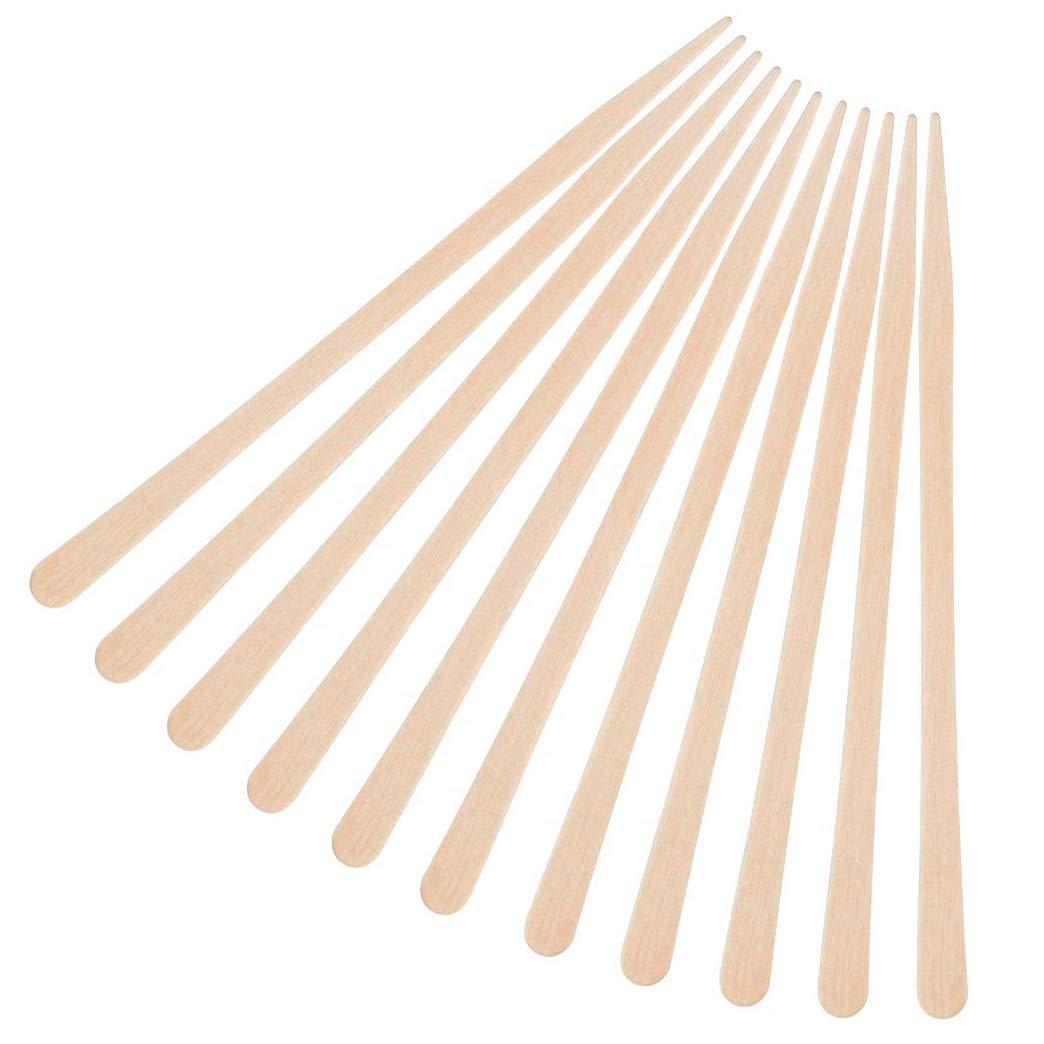 100 Pieces Small Wax Sticks Wood Spatulas Applicator Craft Sticks for Body  Hair Eyebrow Lip Nose Removal Slanted/Round (Pack of 100)