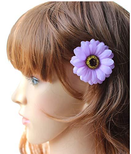 15Pcs Flower Hair Clips,Multi-Colored 1.5 Daisy Flower Hairpins Alligator  Clips for Women Girls Wedding Hair Accessories Beach Vacation Hair Decor