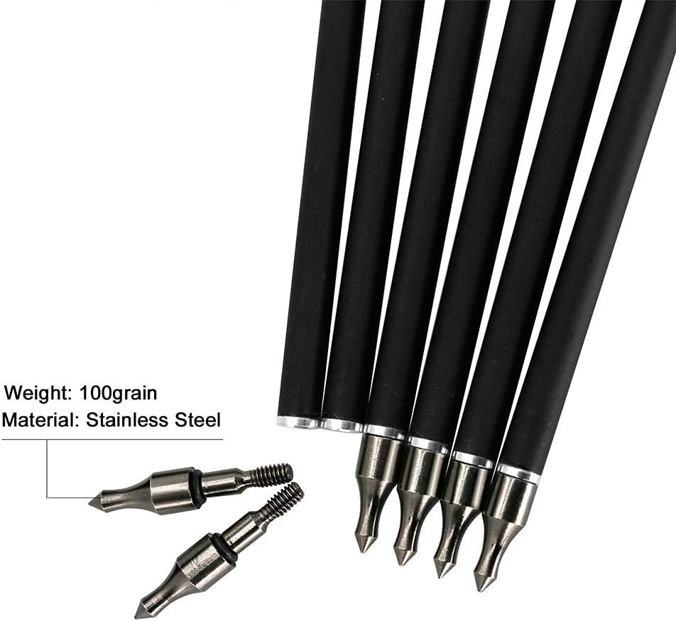 Musen 28/30 Carbon Archery Arrows 12pcs Shaft Spine 500, GPI 13.0