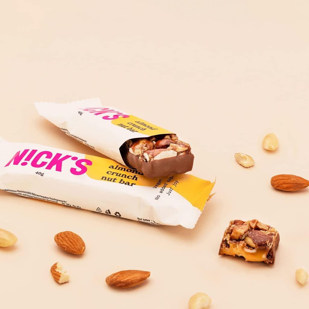 NICKS Protein Bars Chocolate Peanut | 15g protein | 190 calories | Low Carb  Keto Friendly Snacks No Added Sugar (Multipack 12 bars x 50g)