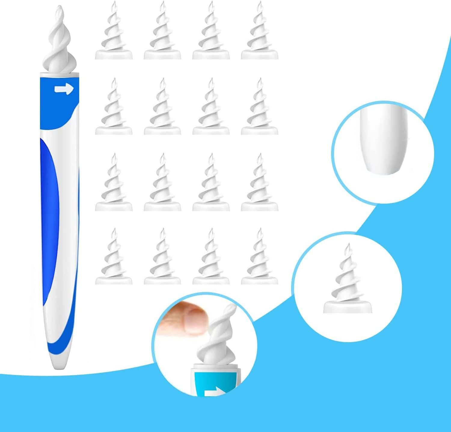 Q Grips Ear Wax Remover Kit Soft Spiral Design with 16 Replacement