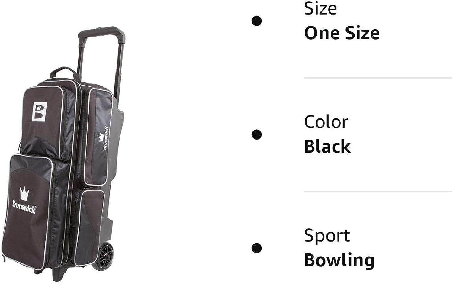 Brunswick Edge Triple Roller Bowling Bag in Black Quality and Durability