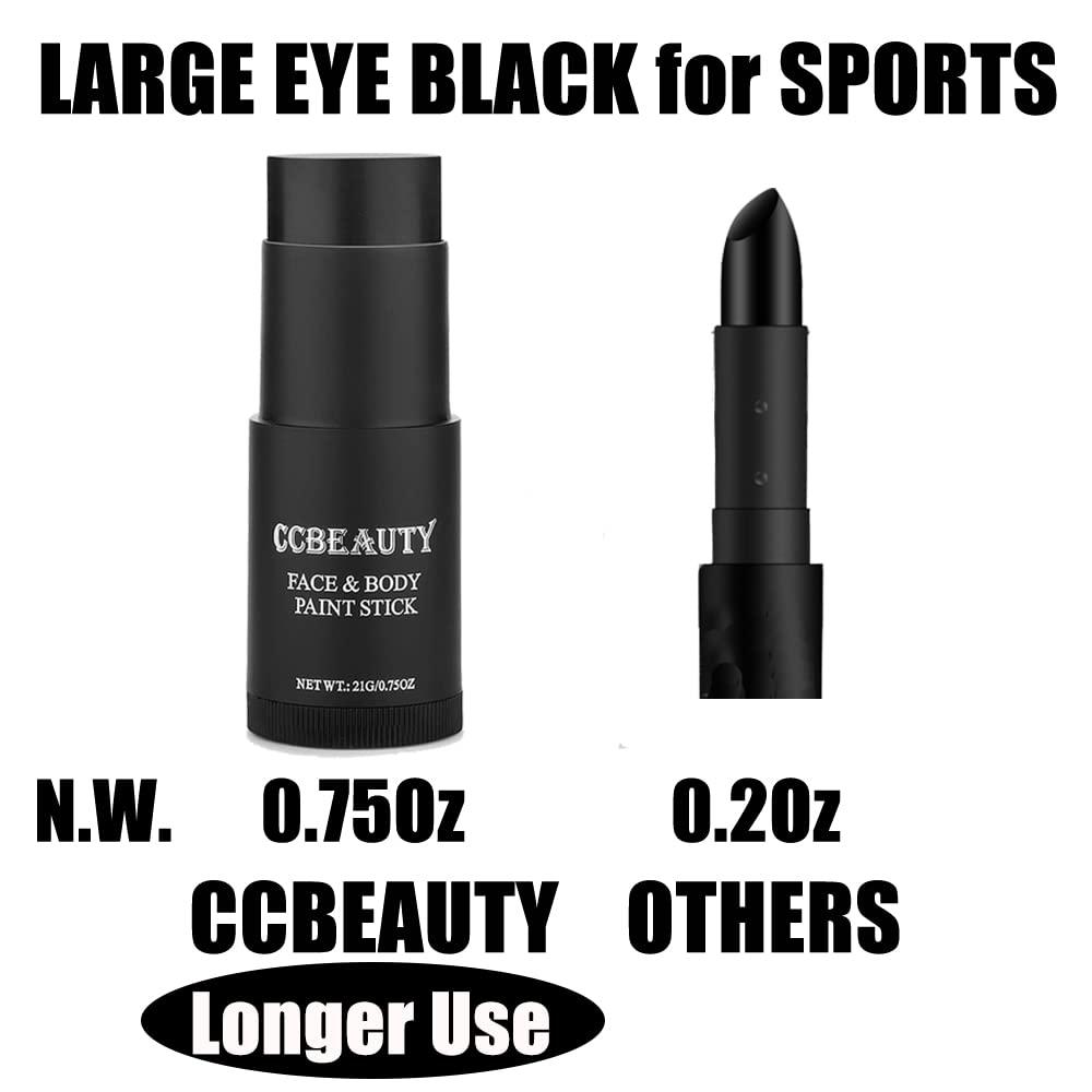 CCBeauty Eye Black Baseball, Black Face Body Paint Sticks, Grease Eyeblack  Foodball Softball Stick, Non-Toxic Hypoallergenic for Sports Halloween SFX  Special Effects Cosplay Costume Parties Makeup 03# Black
