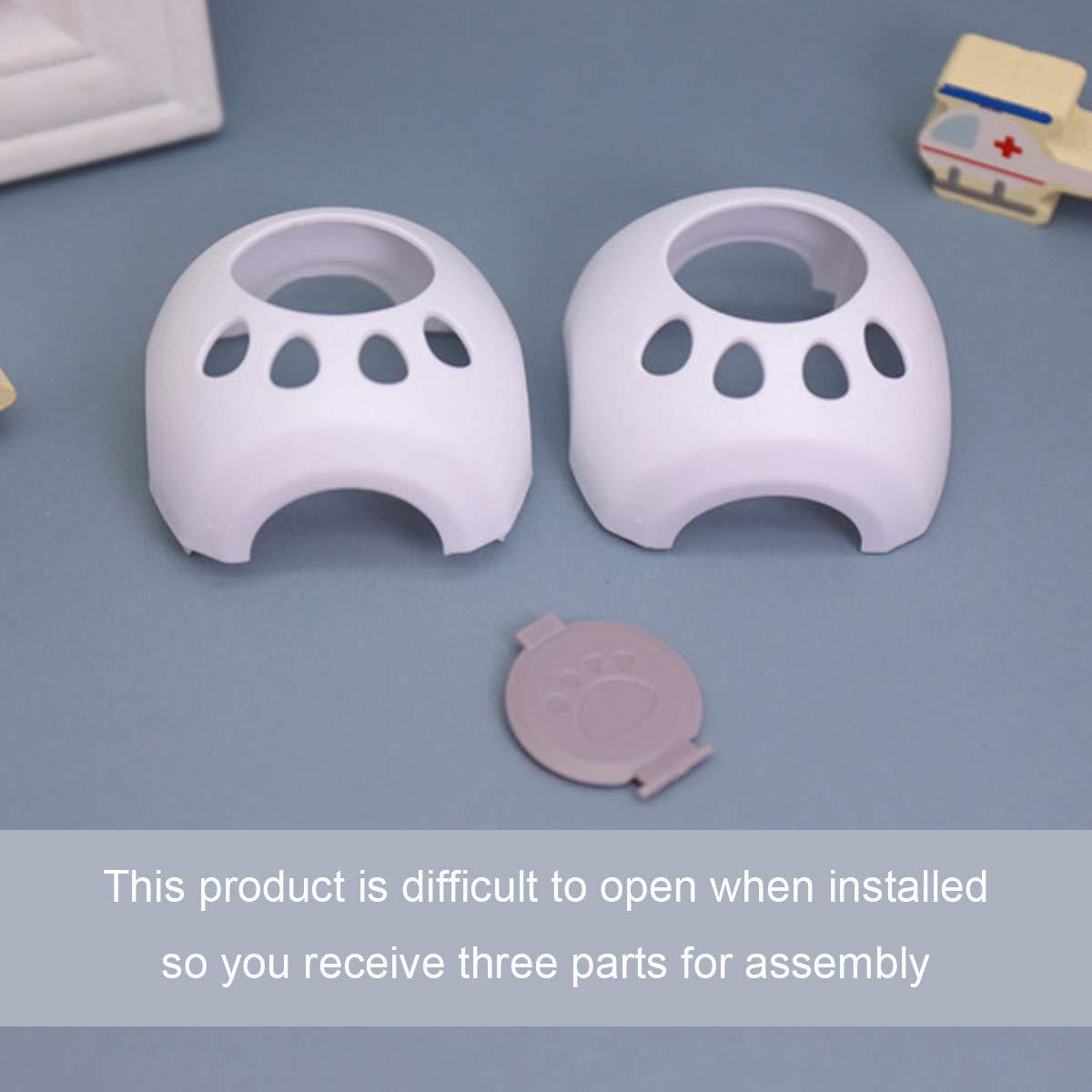 Jakuva 10 Pack Door Knob Safety Cover for Kids,Child Proof Door Knob Locks of Lockable Design