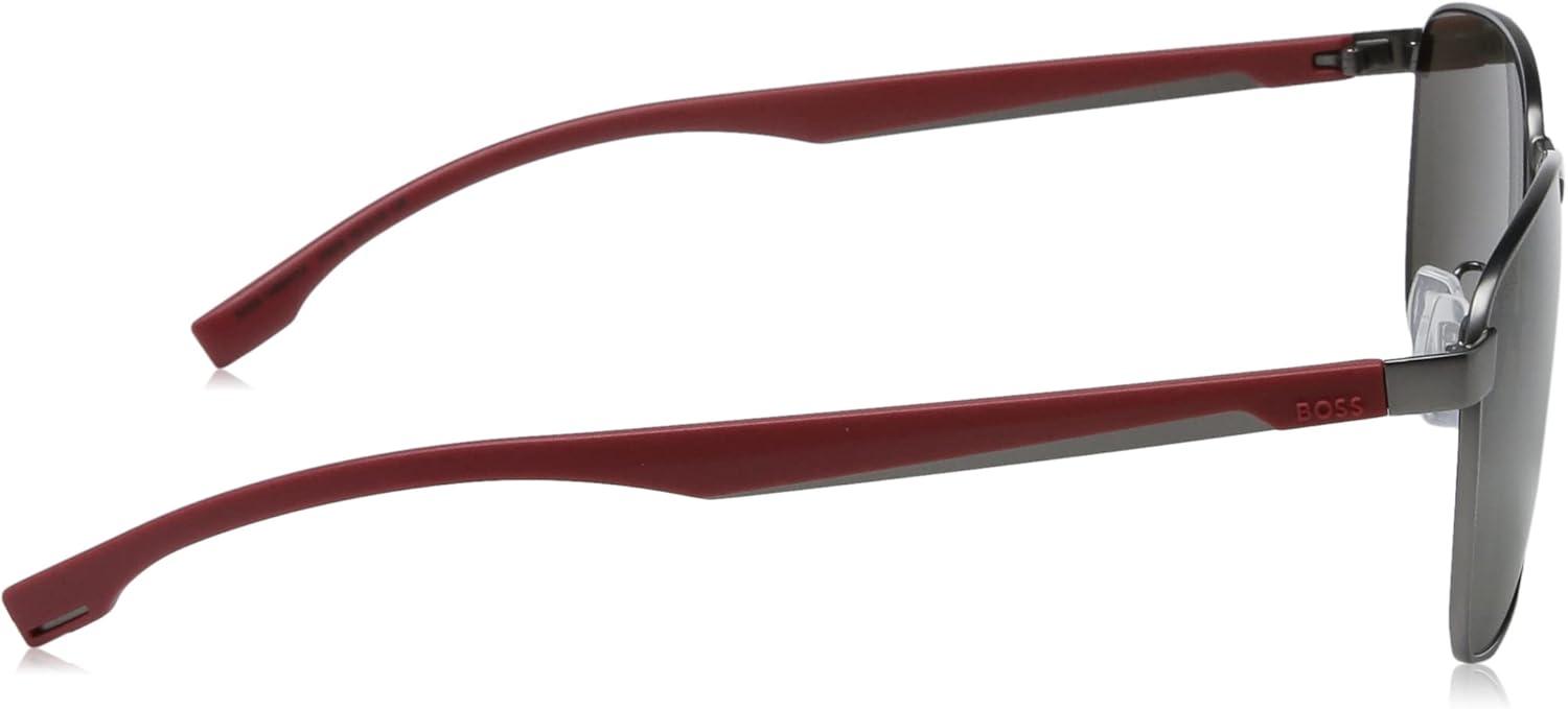 Occhiali Da Sole HUGO BOSS 1469/F/SK, Montatura Opaca Dark Ruthenium, Lenti Grigie, Taglia 62/150/16