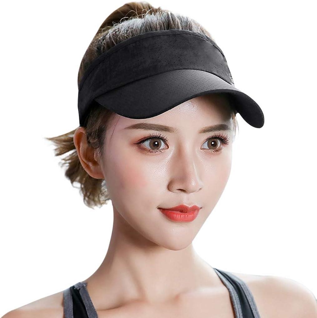 Sun Visor Men Women Mesh Adjustable Baseball Cap Sports Tennis Golf Running  Hat Black