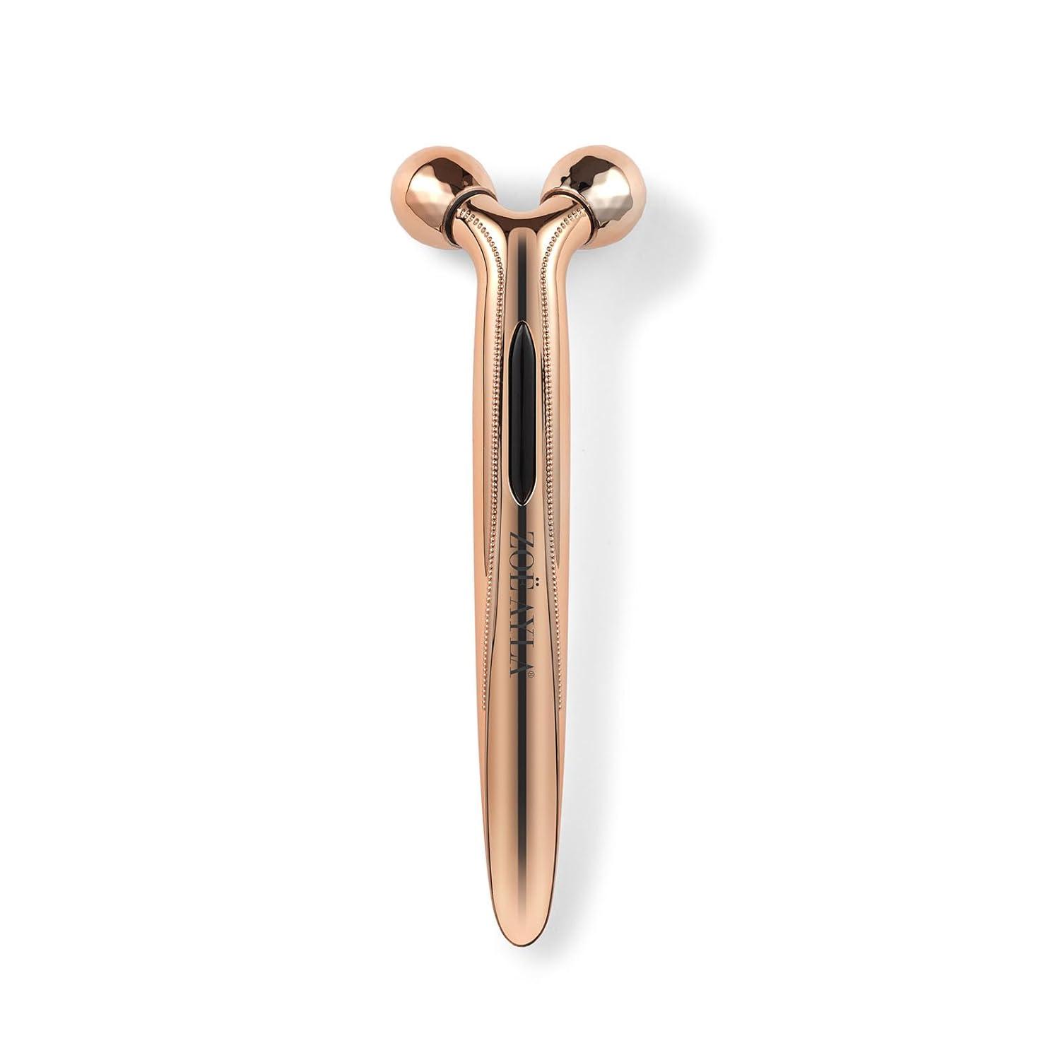 zoe ayla vibrating facial massager 3D Face Roller Massager Tool Mini Anti-Wrinkle Metal Ball Roller for Double  Chin & Facial Fatigue main image 0