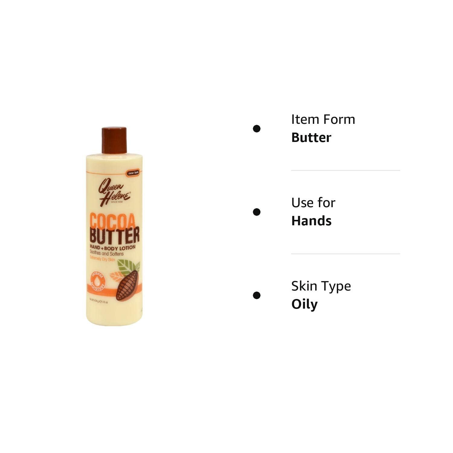 QUEEN HELENE Cocoa Butter Hand & Body Lotion 16 oz (Pack of 3) Cocoa