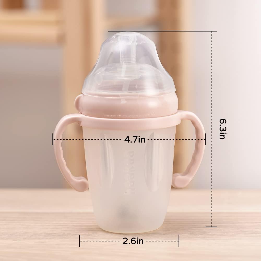 haakaa Gen.3 Silicone Sippy Cup Peach (8oz./250ml) - Baby Straw Cup with  Weighted Straw Trainer Cup for Toddlers Straw Sippy Cup for 6M+ Peach  8oz/250ml Straw Cup