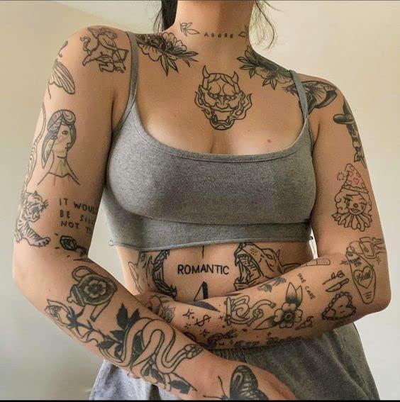 need tattoo ideas please. I want to do a patchwork sleeve and i like the  american traditional style. down below is what i have and some of the  tattoos I want, but