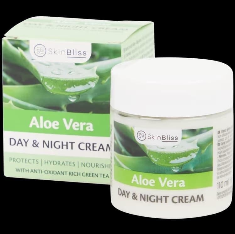 SkinBliss Natural Aloe Vera Face Cream: Day and Night AloeVera Cream  Effective Hydration & Cell Renewal Cream 110 ml