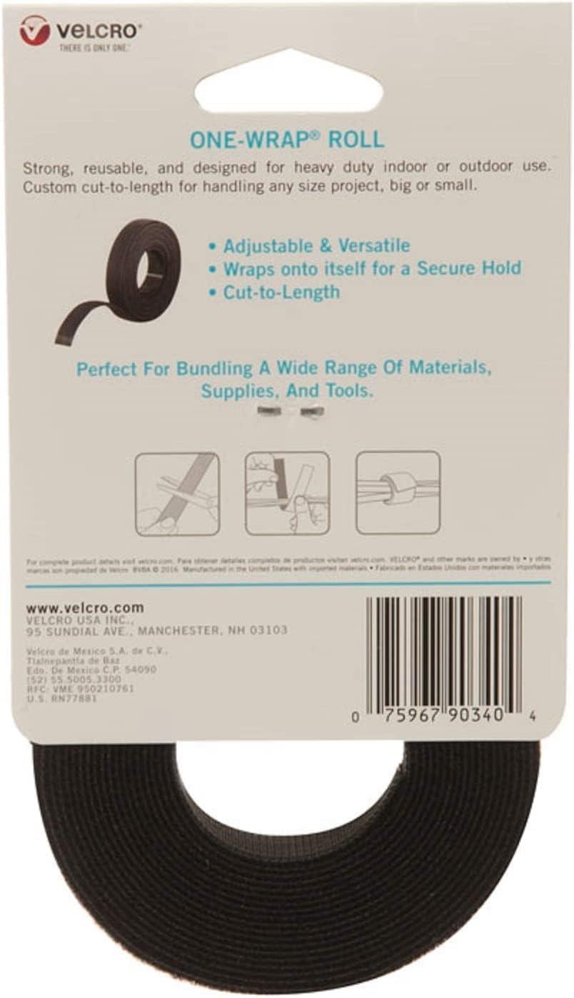 VELCRO® Brand ONE-WRAP® Straps BLACK 1 X 12
