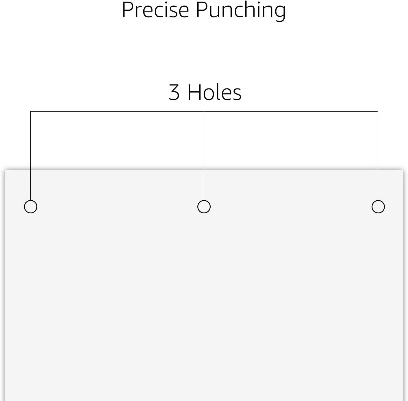 Basics 3 Hole Punch, 10 Sheet Capacity, Black, Silver