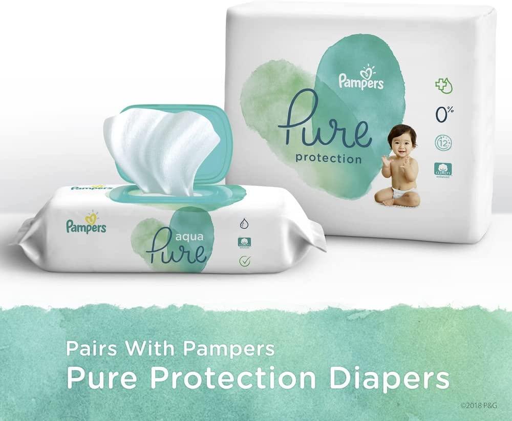 Pampers Aqua Pure Sensitive Baby Wipes 1X Pop-Top 56 Count