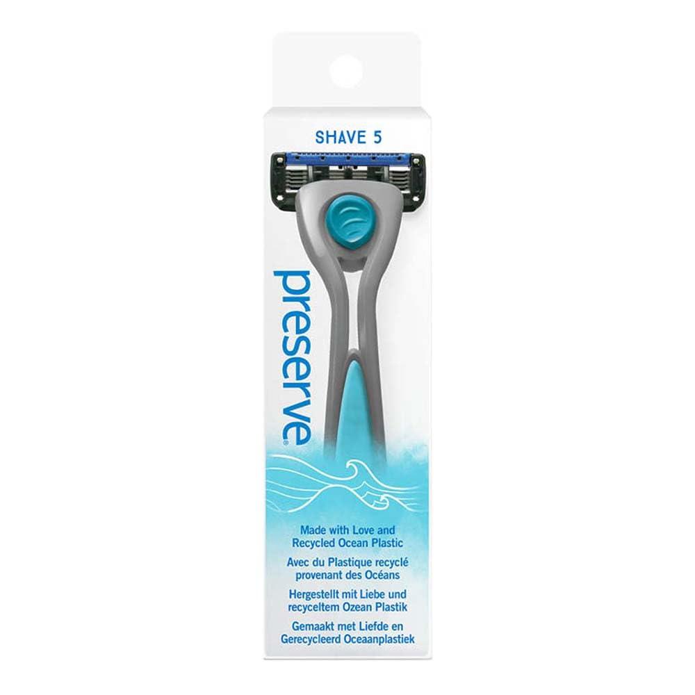 PRESERVE POPi SHAVE 5 Razor with Blade - Charcoal Grey (Pack of 6 ...