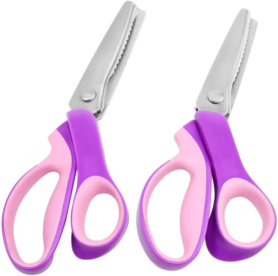 Great Choice Products Pinking Shears Scissors For Fabric, Craft Scissors  Decorative Edge, Zig Zag