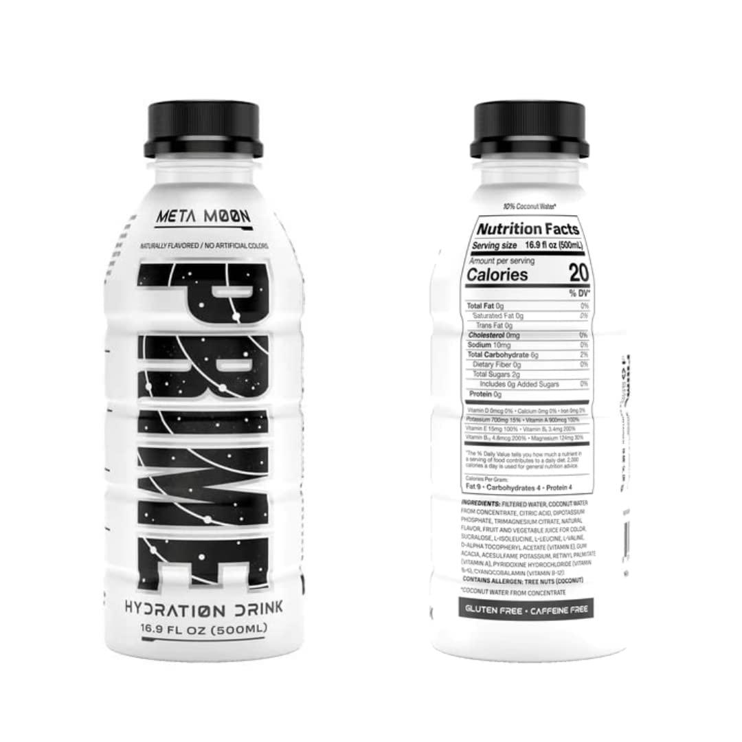 Prime Hydration Sports Drink and Electrolyte Beverage 3 Pack (Meta Moon)