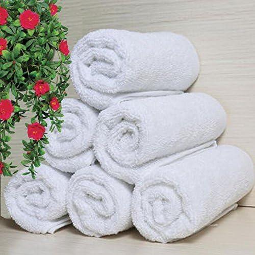 LoomFlair 100% Cotton White Towel Set Wash Cloth (24 Pack 13 x 13) Machine  Washable Multi-Purpose Highly Absorbent Commercial Bar Towels Bath Towels  Bar Mops Sport and Workout Wash Cloths