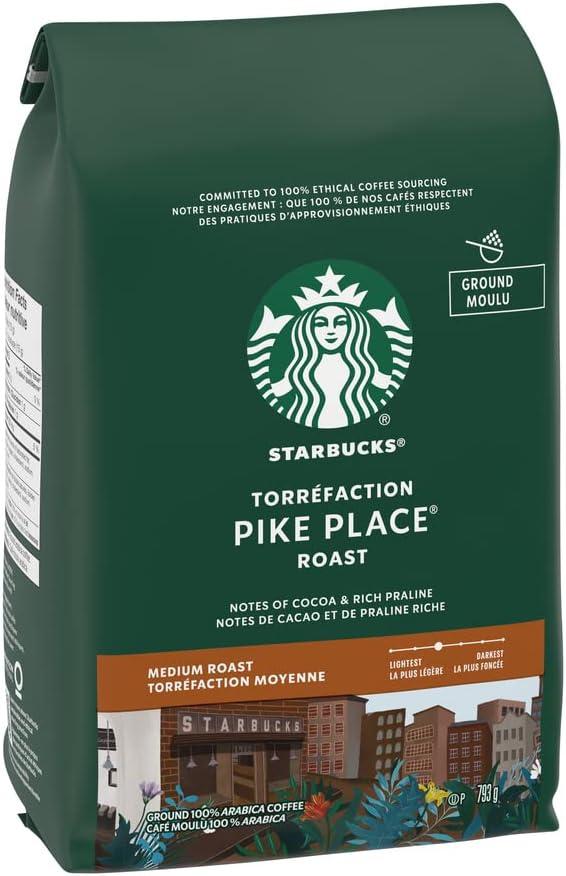 Starbucks Pike Place Roast 793g 4袋セット Starbucks Pike Place Roast Ground Coffee Medium Roast 793 Grams