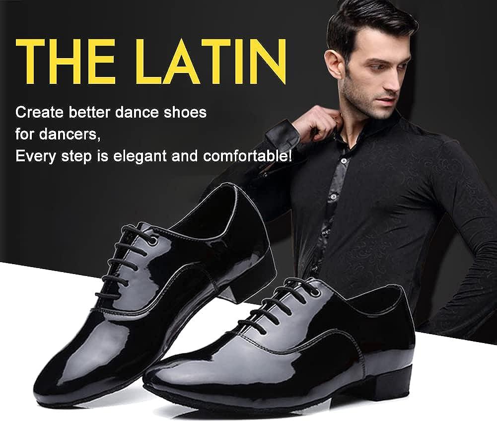 Dance Shoe Model 189-234-560-A| black nappa leather | lace-up shoe - with  splite sole | 3,7cm heel | Ballroom Tango Salsa Latin -  Tanzschuhe-Diamant.de
