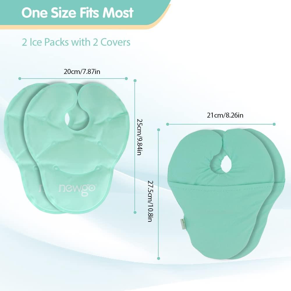NEWGO Breast Therapy Packs 2 Pack Breast Ice Packs Hot Cold Therapy Gel