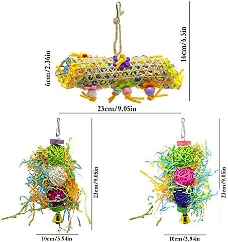 5-Pack Parrot Shredding Toys - Bird Chewing & Foraging Toys For Medium Birds