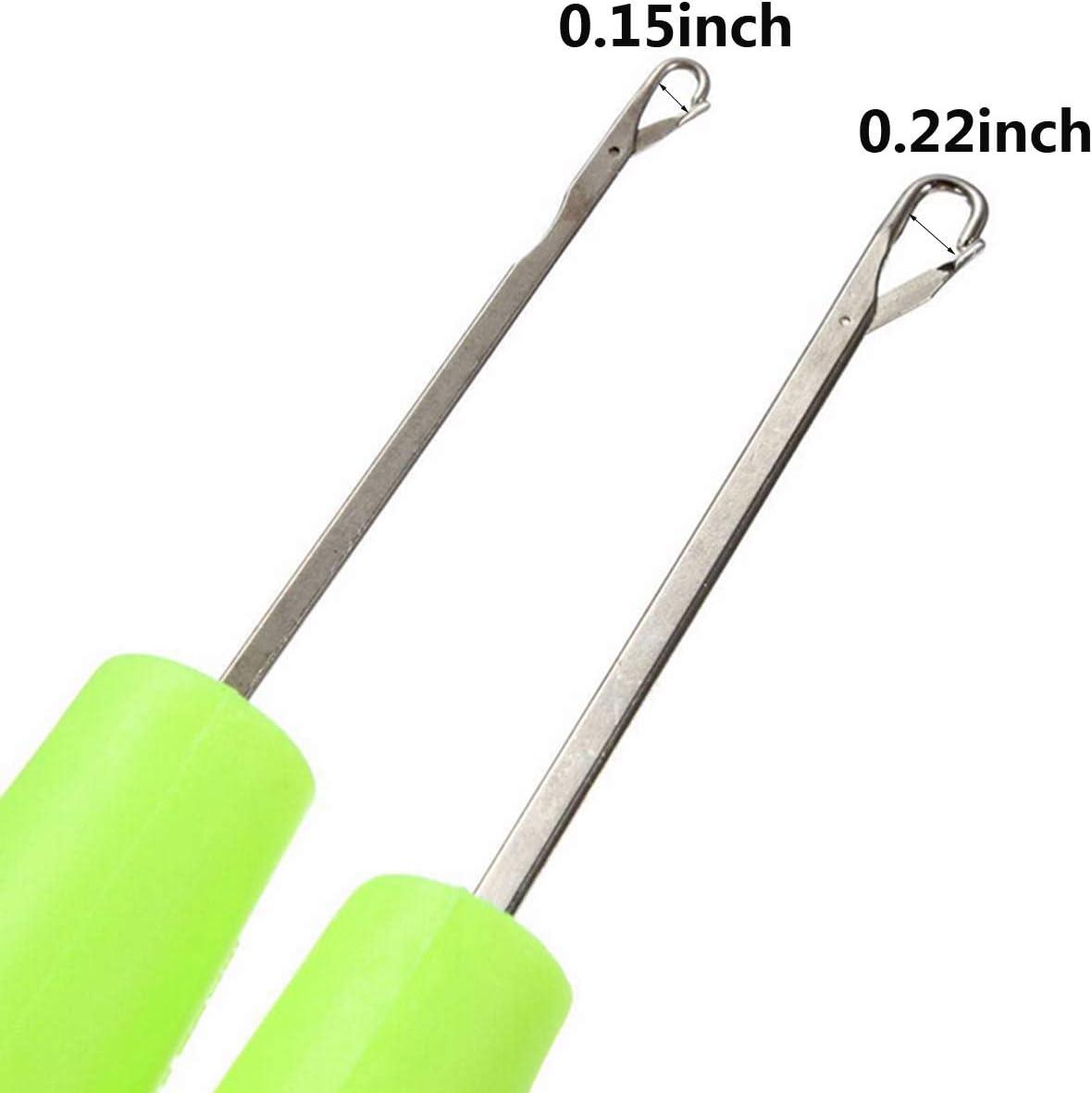 2Pcs Latch Hook Crochet Needle Set for Micro Braids, Hair Extensions