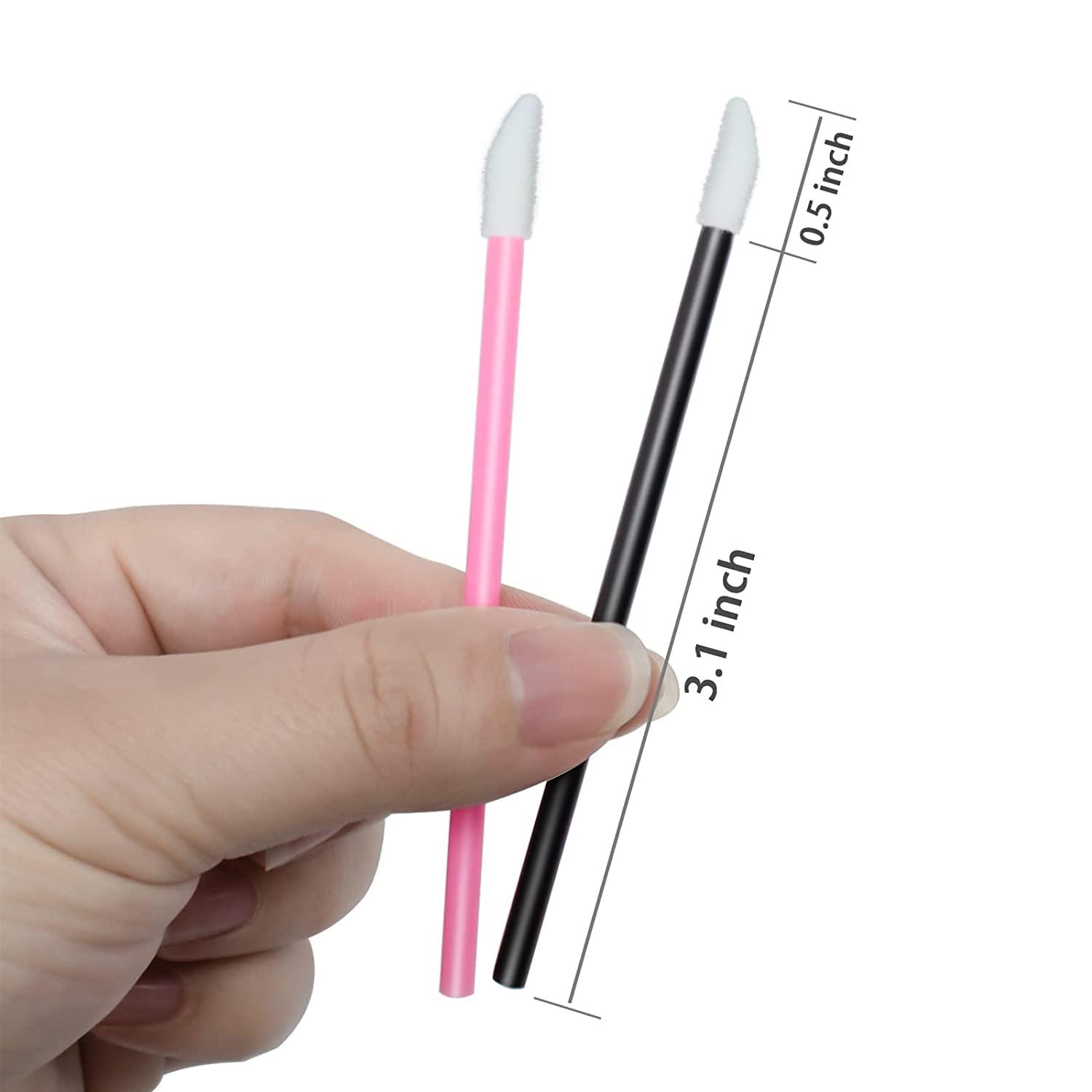 600 PCS Disposable Lip Wands Black & Pink Lip Applicators for Makeup
