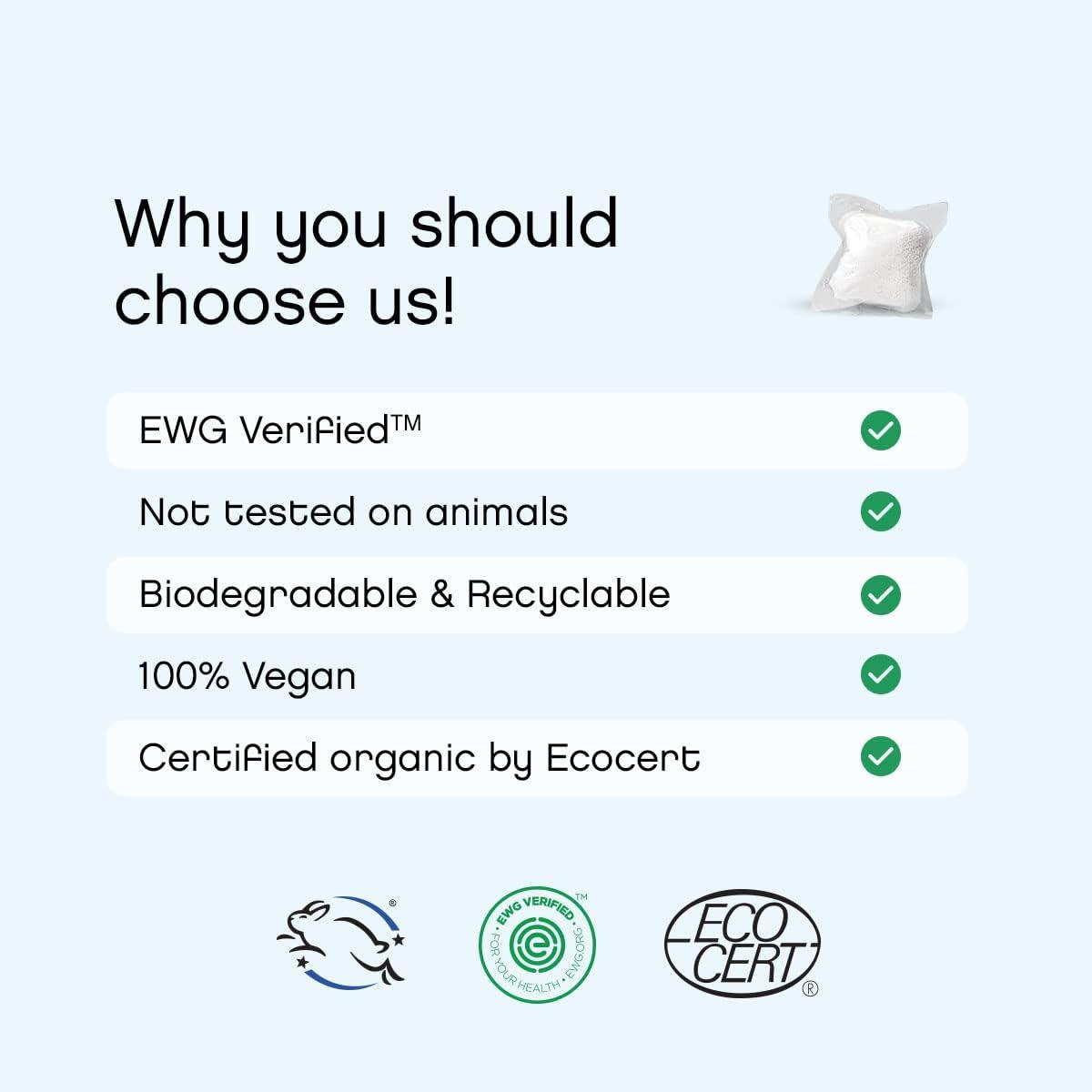 Unscented Laundry Pods by AspenClean, New and Improved Packaging, Zero