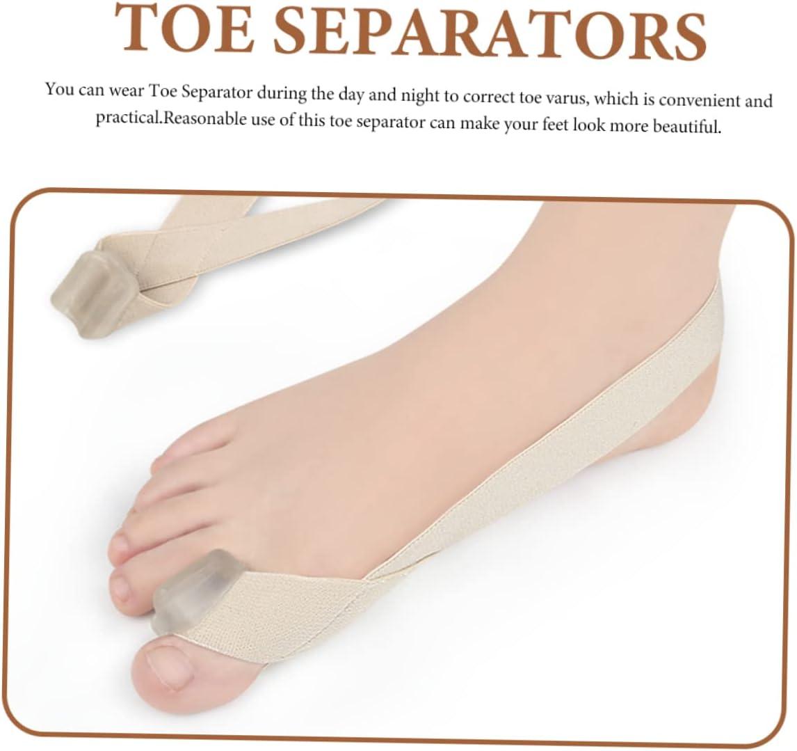 FRCOLOR 2pcs Toe Separator Orthotic Inserts for Men Orthotics Cleat Broken  Toe Wraps Orthopedic Bunion Splint Bunion Strap Yoga Toe Separator Bunion  for Men Big Toe Condom Man As Shown 18.5x2.3cm