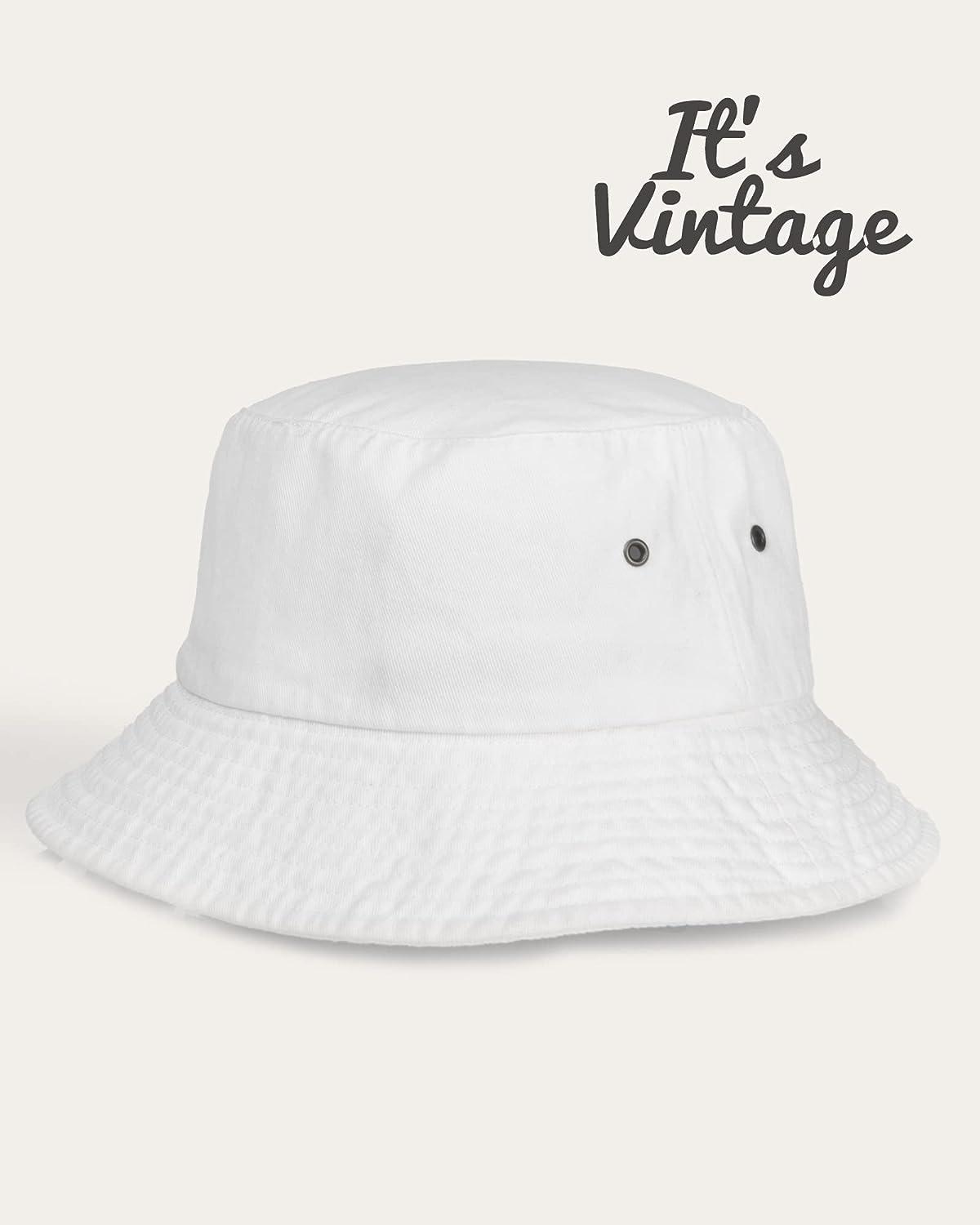 Bucket Hat for Women Men Canvas Washed Cotton Trendy Distressed