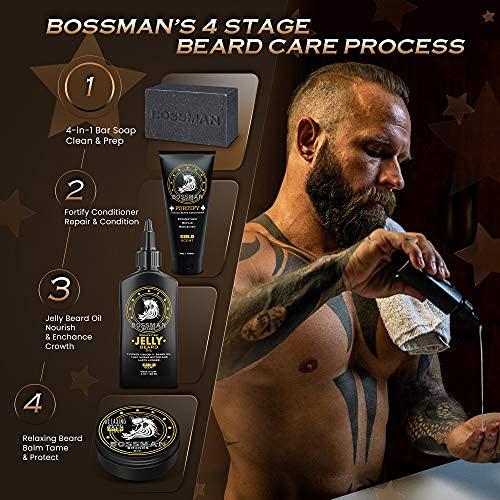 Bossman Men's 4-in-1 Bar Soap - Lavender and Patchouli Scent - Organic ...