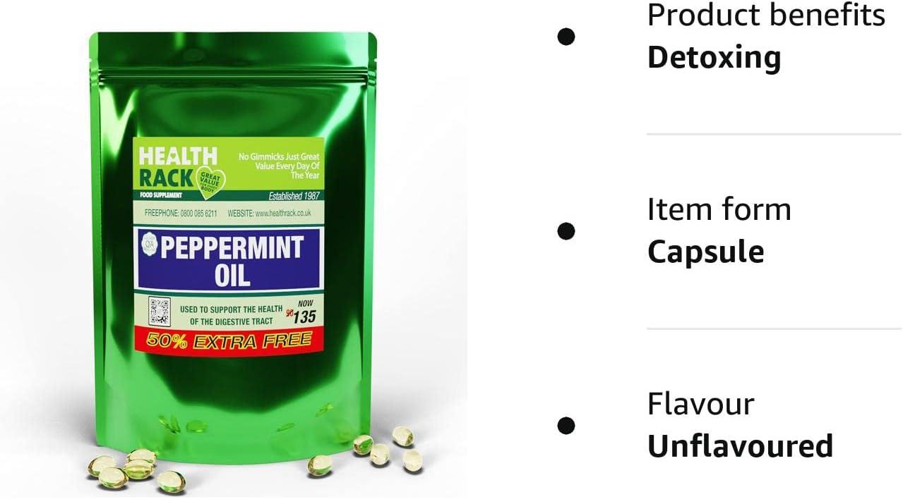 Peppermint Oil 50mg 135 Capsules Natural Alternative Peppermint Oil