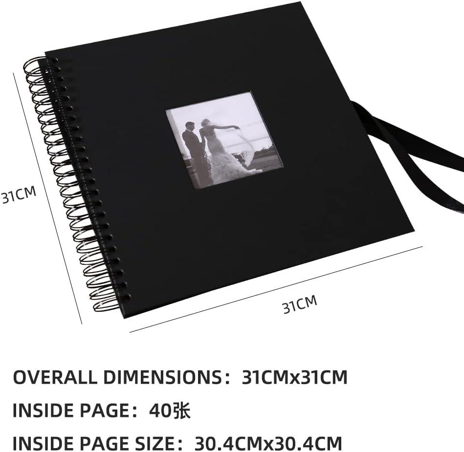 Scrapbook Albums 40 Black Pages Letter Size DIY Photo Album