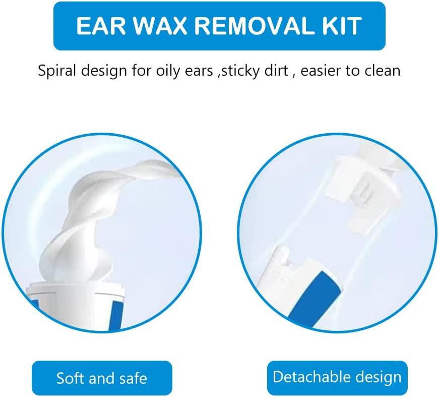 Ear Wax Remover, Spiral Ear Wax Removal Tool, Reusable Earwax Removal Kit, Safe Ear Cleaner with