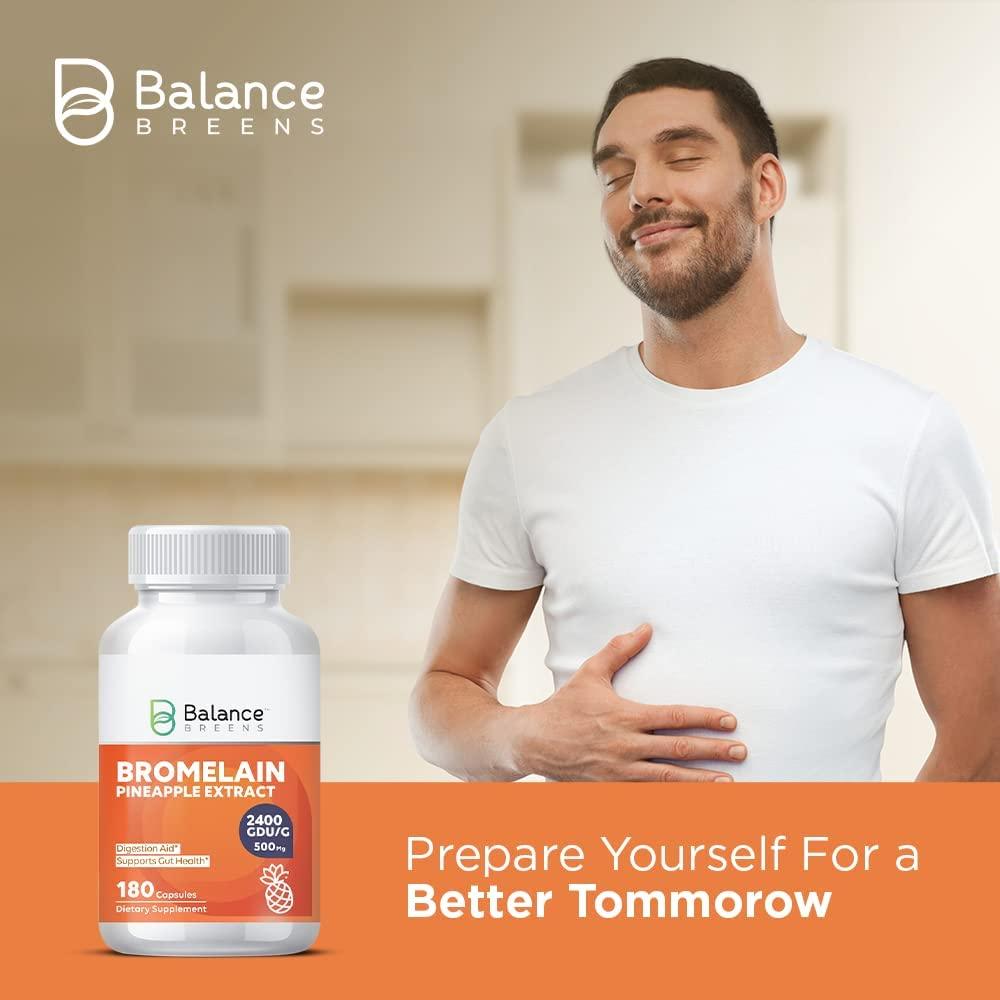 Bromelain Pineapple Extract 500mg Capsules 180 Count Supports