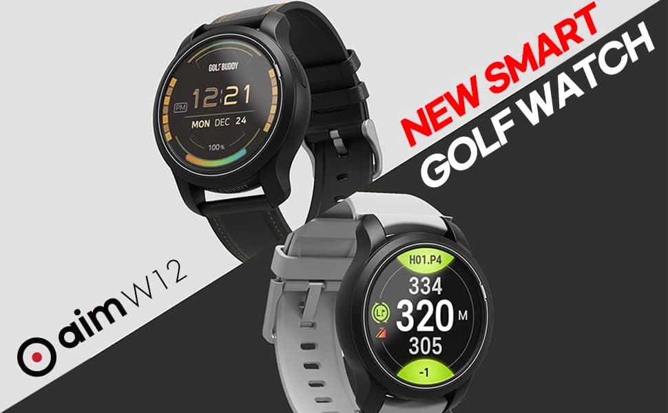 Golf Buddy Aim W12 Premium Full Color Touchscreen Golf GPS Watch