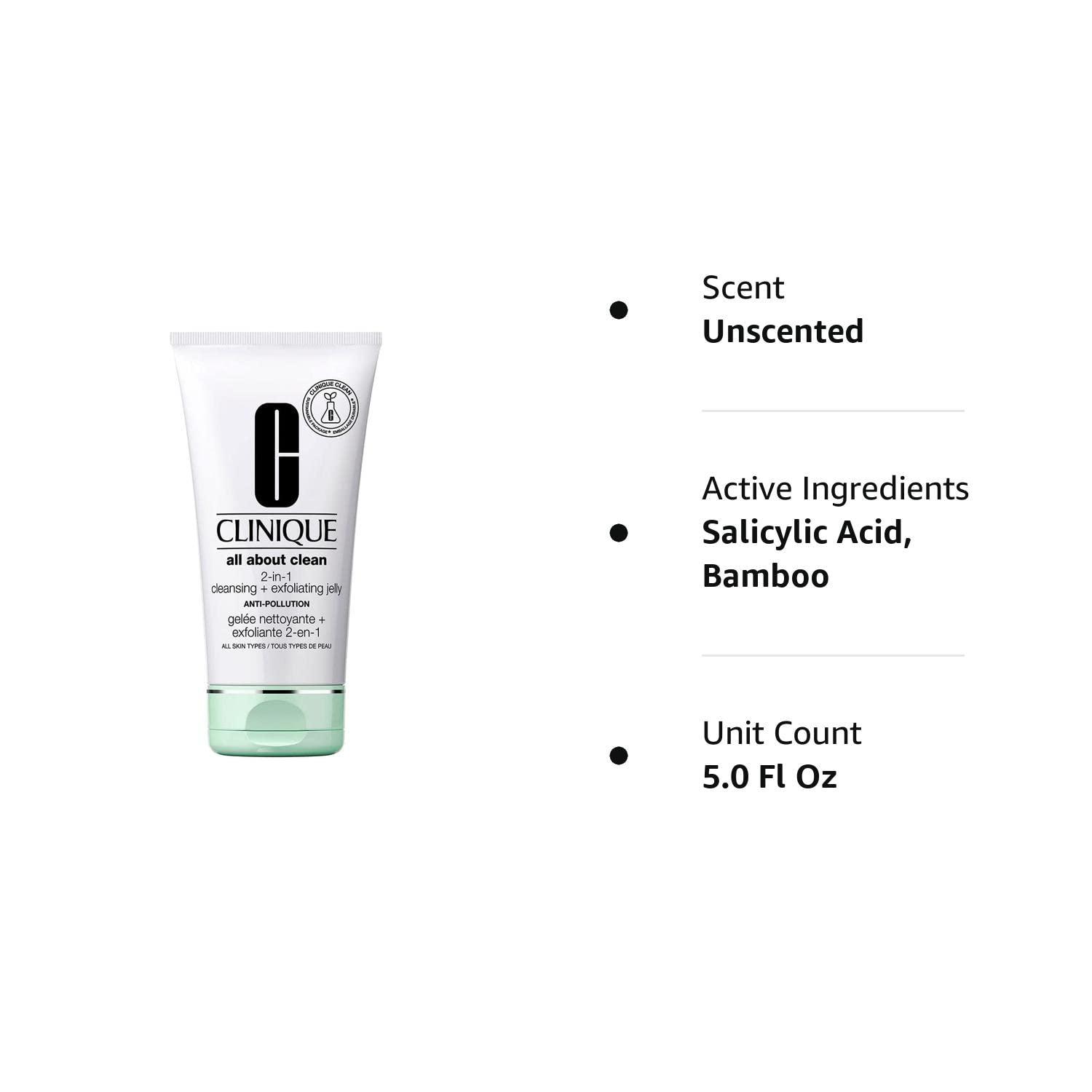 Clinique All About Clean 2-in-1 Jelly Cleanser & Exfoliator 5 fl.oz ...