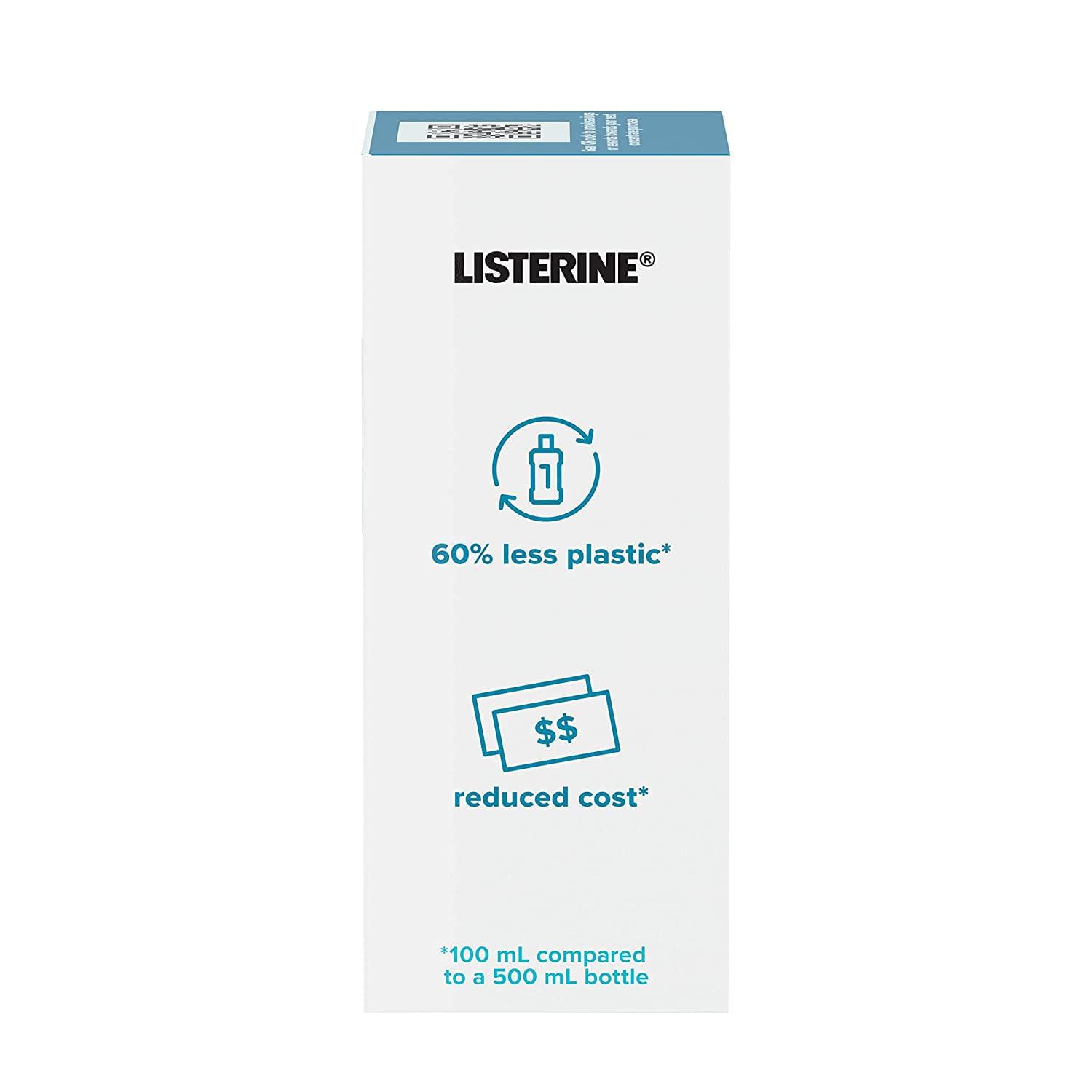 Listerine Zero Alcohol Mouthwash Concentrate Starter Kit 1 x 500 mL & 2