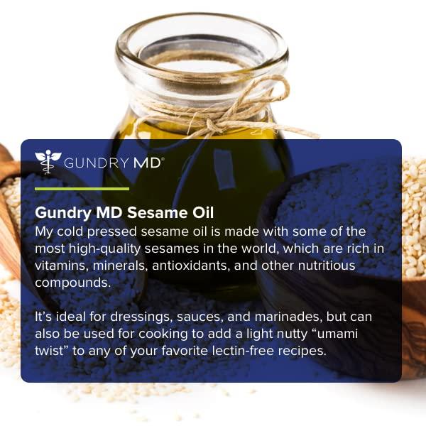 Gundry MD Cold Pressed Sesame Oil Antioxidant & Vitamin Rich