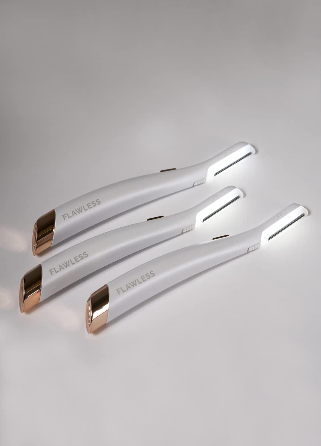 Finishing touch flawless dermaplane glo lighted facial exfoliator Clearance