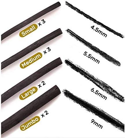 Jumbo Compressed Charcoal Sticks, Set of 3