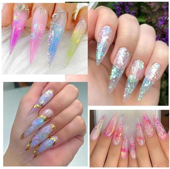 Sparkles Reflective Pink Nail Glitter Powder Colorful Crystal