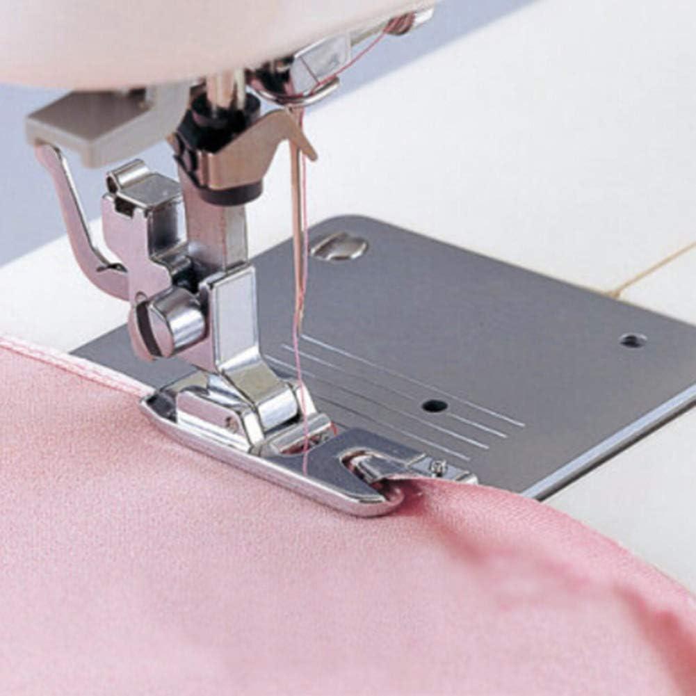 3Pcs Narrow Rolled Hem Sewing Machine Presser Foot Set (3mm, 4mm and 6mm)  for All Low Shank Snap-On Singer, Brother, Babylock, Euro-Pro, Janome,  Kenmore, White, Elna Sewing Machines